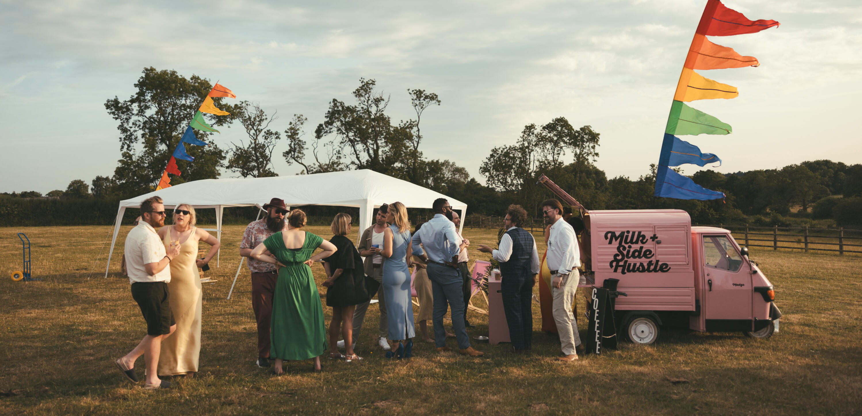 Untitled Queue for Milk + Side Hustle coffee