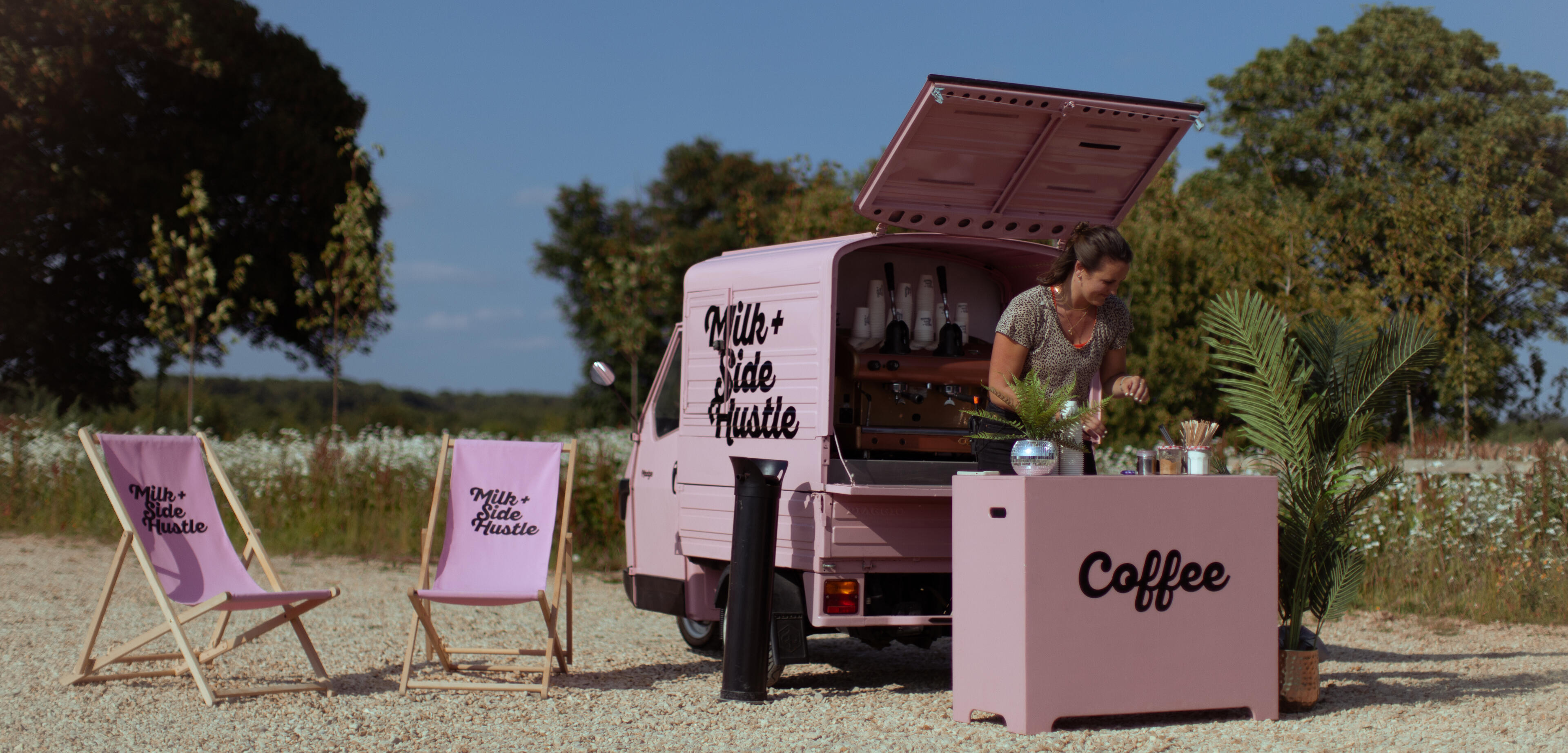 Queue for Milk + Side Hustle coffee