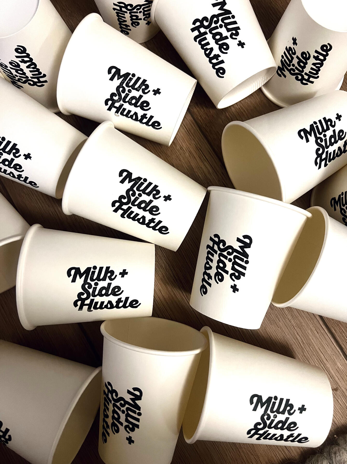Milk + Side Hustle cups
